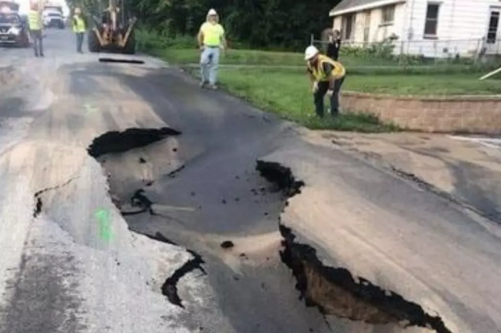 Water Way: Main Break Leaves Rips and Dips in North Utica Road